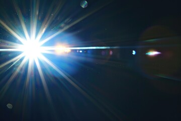 Wall Mural - real studio lens flare for photo overlays and filters.