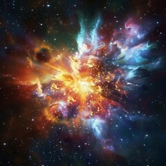 Wall Mural - dynamic supernova nebula background