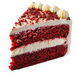 © muhamad - Solo Red Velvet Cake slice on a clean background, PNG format with clipping path