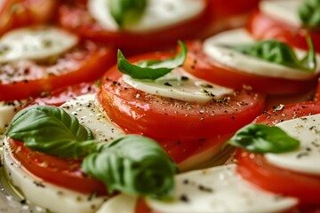 Canvas Print - Caprese salad with tomato and mozzarella