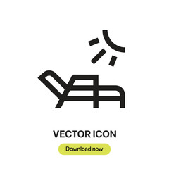 Poster - Solarium icon vector. Linear-style sign for mobile concept and web design. Solarium symbol illustration. Pixel vector graphics - Vector.	
