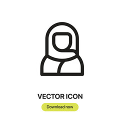 Fototapete - Woman icon vector. Linear-style sign for mobile concept and web design. Woman symbol illustration. Pixel vector graphics - Vector.	
