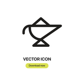 Fototapete - Lamp icon vector. Linear-style sign for mobile concept and web design. Lamp symbol illustration. Pixel vector graphics - Vector.	
