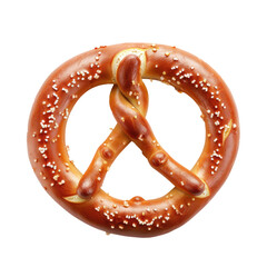 Wall Mural - Delicious pretzel image with a transparent or white background, cut out with a precise clipping path