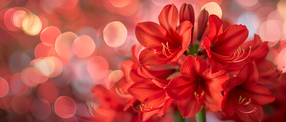 Sticker - Red flower background with vibrant color