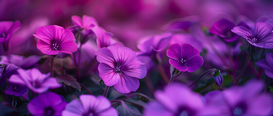 Wall Mural - Violet flower background with vibrant color