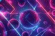 © JKIU - Abstract futuristic blue space wallpaper with glowing circles and energy waves