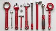 A collection of tools including wrenches and pliers