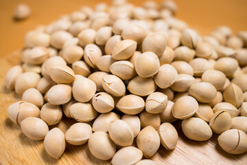 Canvas Print - Stack of the ginkgo biloba seed nut