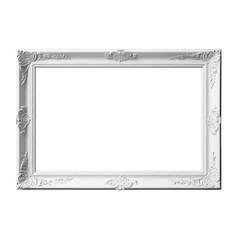 Wall Mural - Empty picture frame on wall isolated on transparent background