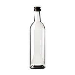 Wall Mural - empty wine bottle isolated on transparent background