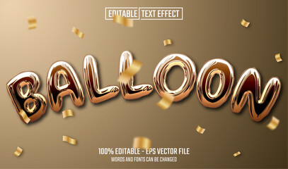 Wall Mural - balloon editable text effect