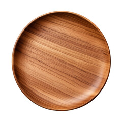 Wall Mural - Empty wooden plate isolated on transparent background
