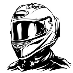 Wall Mural - Biker Pose Helmet