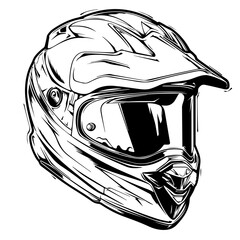 Wall Mural - Biker Pose Helmet