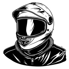 Wall Mural - Biker Pose Helmet