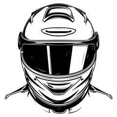 Wall Mural - Biker Pose Helmet