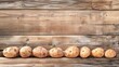 potatoes on a wooden background Generative AI