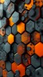 A close-up view of a vibrant bunch of hexagonals creating a captivating pattern reminiscent of a honeycomb background.