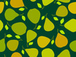 Green pears seamless pattern. Ripe pears with one leaf. Fruit background with pears for wallpaper, wrapping paper, banners and posters. Vector illustration
