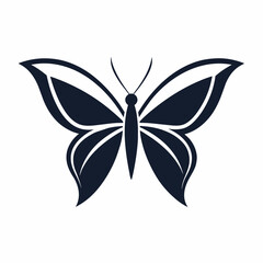 Sticker - A butterfly logo vector art illustration (41)