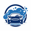 a car wash, featuring a car being washed with foam, set against a solid white background (14)