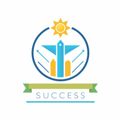 Wall Mural - a minimalist Success logo vector art illustration (6)