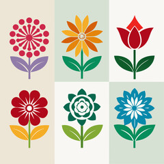 Sticker - create-a-set-of-flower-icon-vector-art-illustratio (53)