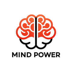 Canvas Print - Mind logo vector art illustration (1)