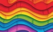 wavy rainbow stripes, each with its own unique color and texture, creates an elegant yet playful design for the pride flag's colors Generative AI