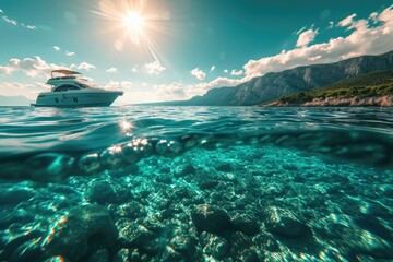 Wall Mural - Tranquil Tropics: Yacht Life in Bright Daylight