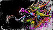 © This is Art - Chinesischer Drache  im bunten Graffiti Stil