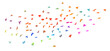 A flock of colored birds. Not AI, Free birds abstraction . Vector illustration