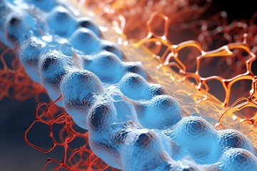 Poster - Vibrant abstract cellular structures