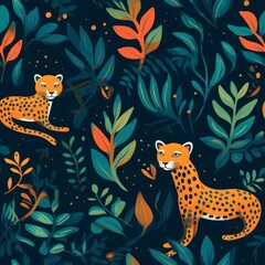 Wall Mural - Leopard Elegance