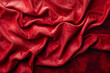 Smooth soft velvet red fabric texture. Macro background