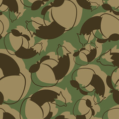 Wall Mural - Eggplant and peach are symbols of sex Military pattern seamless. adults Army Background 18+. Khaki ornament