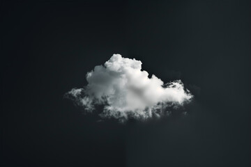 lonely white cloud in the black sky, loneliness, minimal image