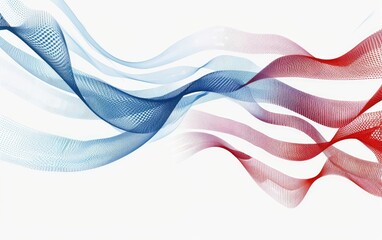 Wall Mural - Wavy U.S. flag with star-spangled blue field and red and white stripes.