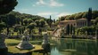 Roman countryside villa boasts terraced gardens and Roman deities' statues