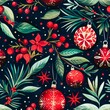 christmas seamless pattern with snowflakes