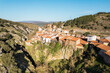 Aerial view of picturesque village Ortigosa de Cameros, in La Rioja, Spain. High quality photo