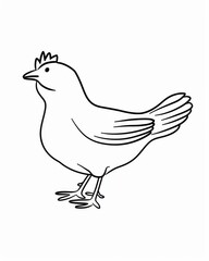 Wall Mural - ai generated illustration of a bird line art
