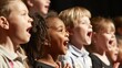 a group of children singing