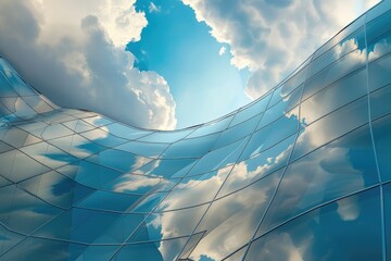 Poster - Sky reflected in windows, great for architectural concepts