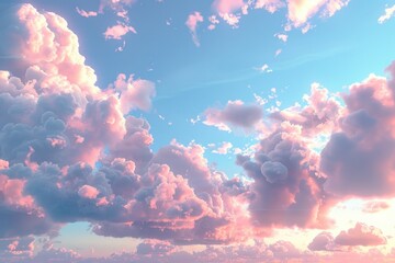 Wall Mural - a plane flying through a cloudy blue sky. suitable for travel or transportation concepts