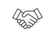 © Rajob - Handshake icon as a concept of friendship and trust or the business partnership contractuality