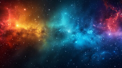 a colorful galaxy with a blue and orange stripe