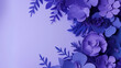 Fundo roxo com folhas - wallpaper HD