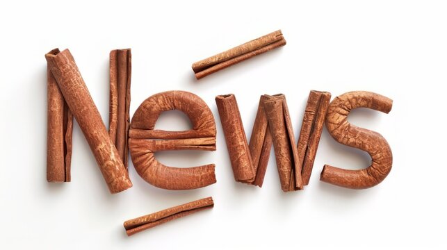 The word News created in Cinnamon Typography.